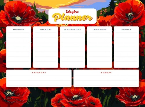 Planner magnetyczny z mozaiką diamentową Maki