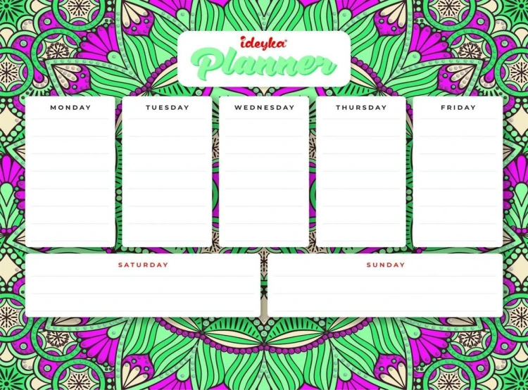 Planner magnetyczny z mozaiką diamentową Mandala