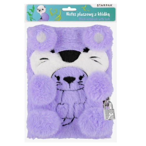 Pamiętnik pluszowy z kłódką Bear, STARPAK