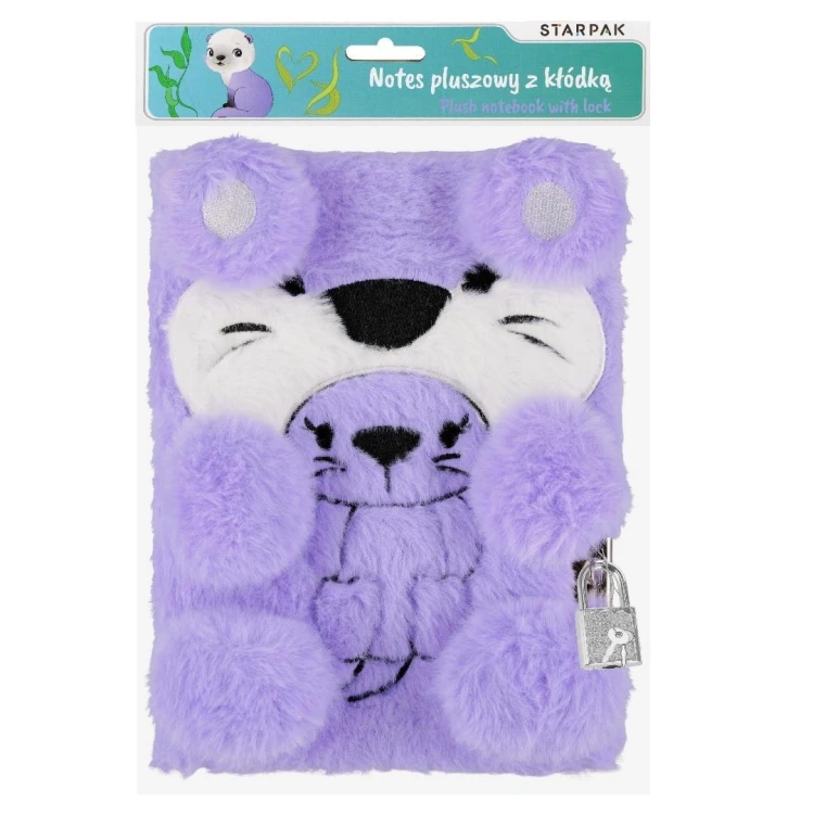 Pamiętnik pluszowy z kłódką Bear, STARPAK