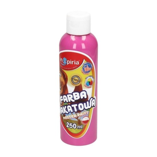 Farba plakatowa różowa 250ml, InSpiria