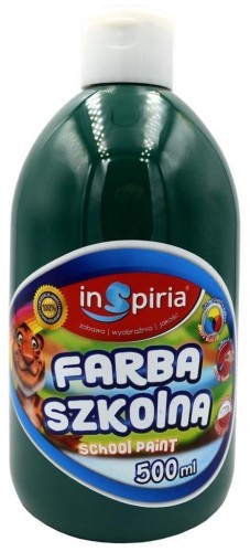 Farba szkolna ciemnozielona 500ml, InSpiria