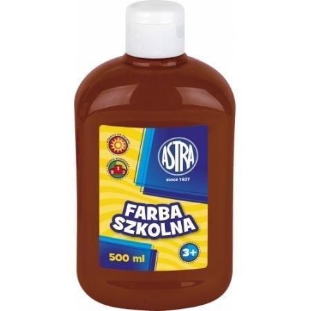 Farba szkolna brąz 500ml ASTRA, ASTRA papiernicze