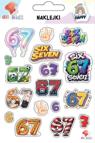 Naklejki dla dzieci six seven 67, All4Kids