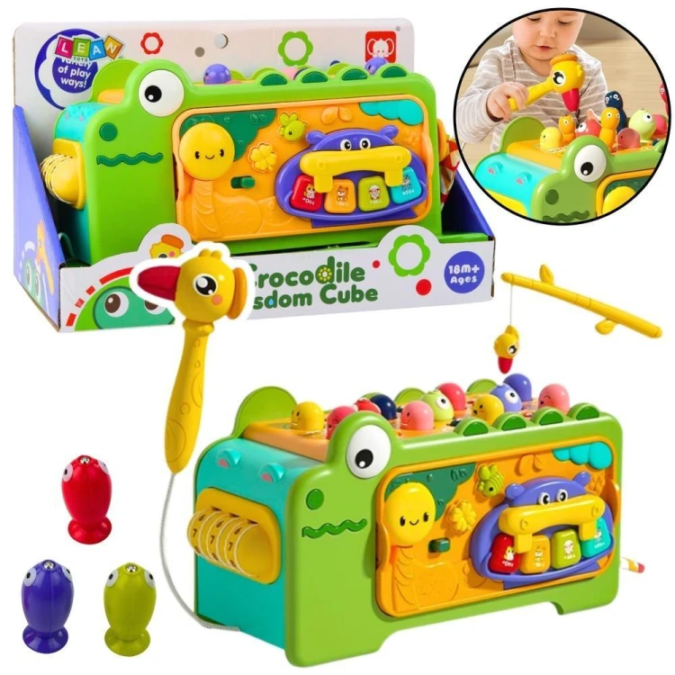 Krokodyl Kostka edukacyjna dźwięki, Leantoys