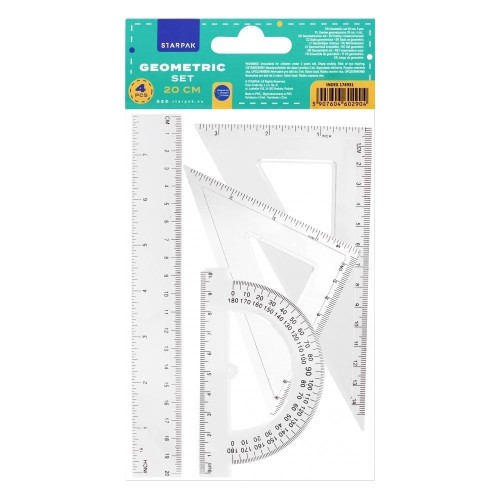 Zestaw geometryczny 4 elementy 20cm, STARPAK