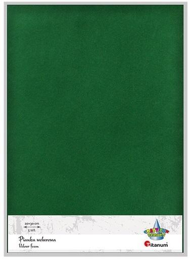 Pianka welurowa 20x30cm zielona 5szt., Titanum