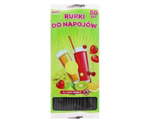 Rurki łamane wielokrotnego użytku czarne 50szt