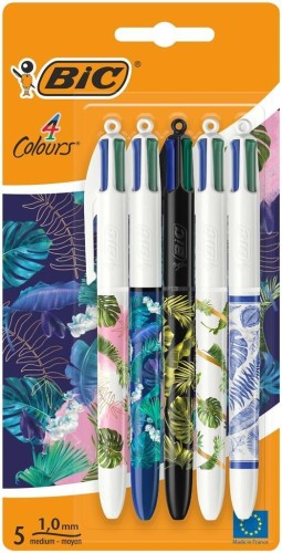 BIC 4 Colours Message Botanical blister 5szt, BIC