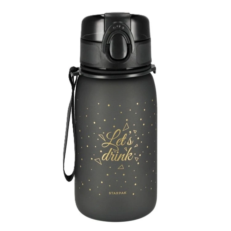 Bidon 400ml black-gold, STARPAK