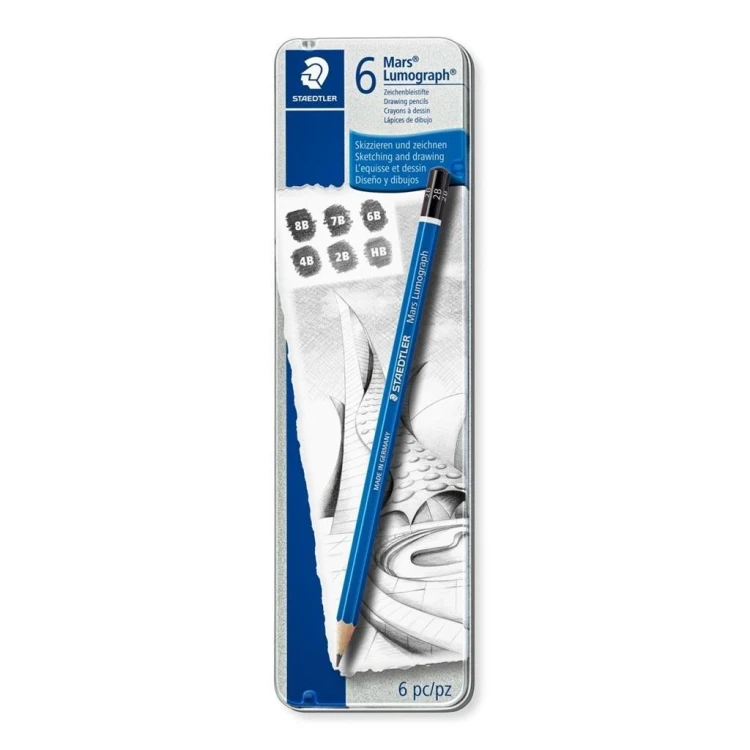 Ołówek Lumograph 6szt STAEDTLER, Staedtler