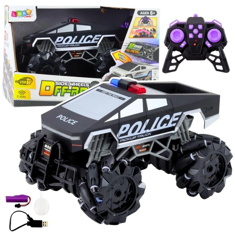 Terenowy radiowóz R/C światło i dym 1:16, Leantoys