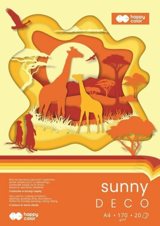 Blok Hobby Deco Sunny A4/20K 170g HAPPY COLOR, GDD