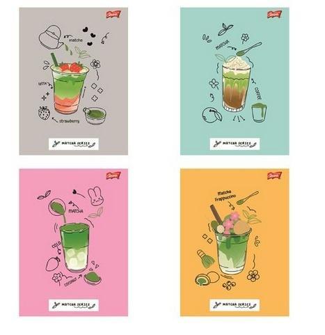 Zeszyt A5/32k kratka Matcha Mood (15szt), UNIPAP