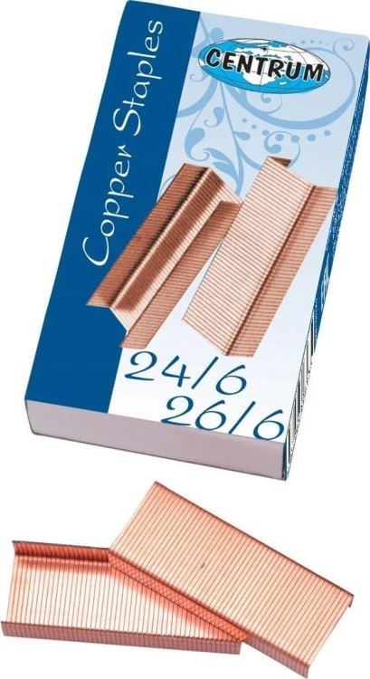 Zszywki miedziane 24/6 1000szt, Centrum