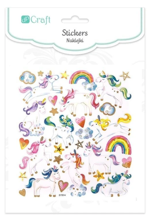 Naklejki jednorożce 31szt, Dalprint