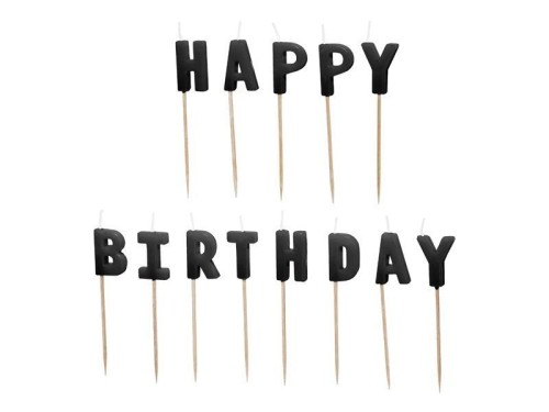 Świeczki urodzinowe Happy Birthday 2.5cm