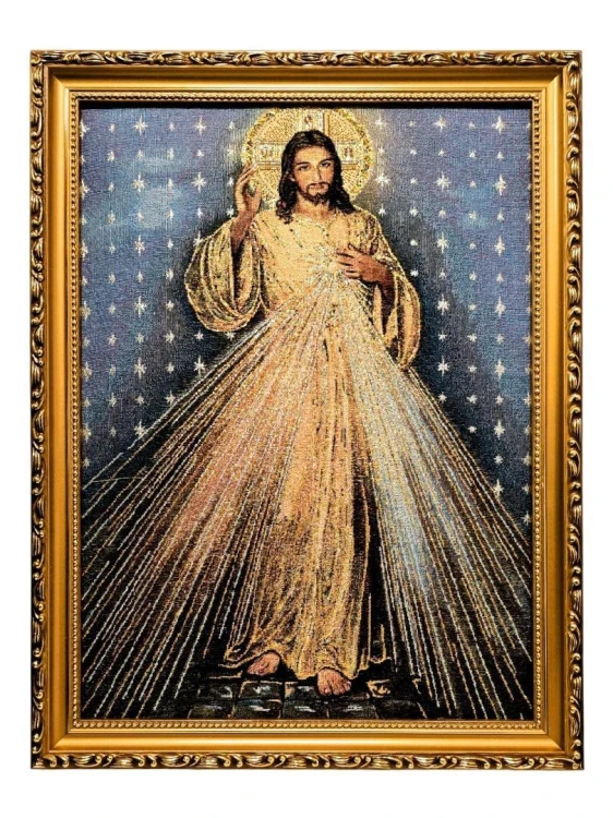 Obraz Haftowany Jezus Miłosierny 42x32cm