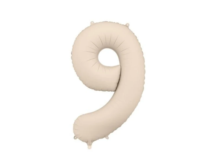 Balon foliowy 9 86cm jasny beż