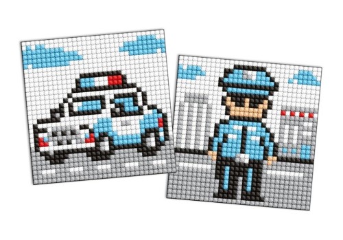Diamentowa mozaika naklejka Kids - Oficer policji