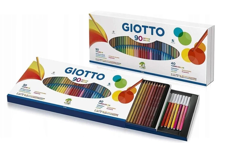 Zestaw kredki Stilnovo i flamastry 90szt GIOTTO
