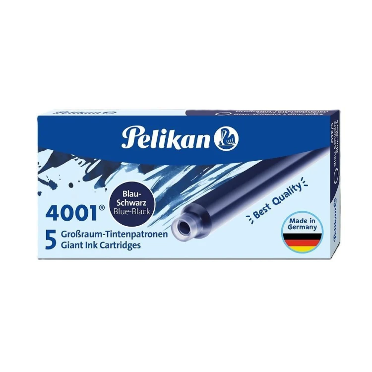Naboje atramentowe długie 5szt granatowe, PELIKAN