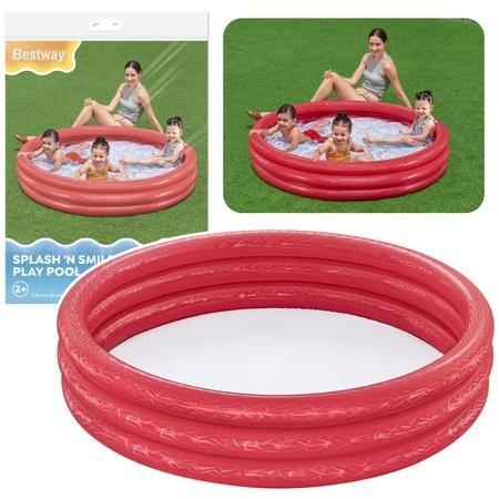 Basen dmuchany czerwony Splash N Smile 152cm
