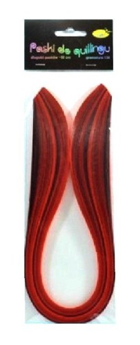 Paski do quillingu 3mmx50cm czerwone 100szt