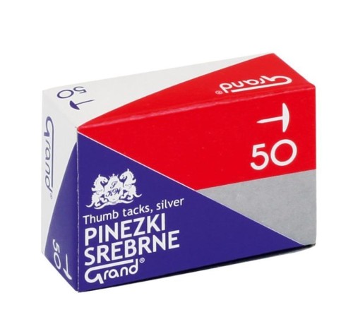 Pinezki srebrne (10szt) GRAND, Grand