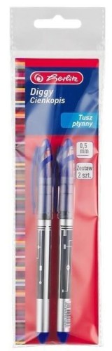 Długopis żelowy Diggy 0,5mm nieb. 2 szt HERLITZ