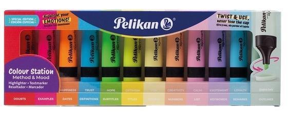 Zakreślacz 12 kolorów + podstawka PELIKAN, PELIKAN