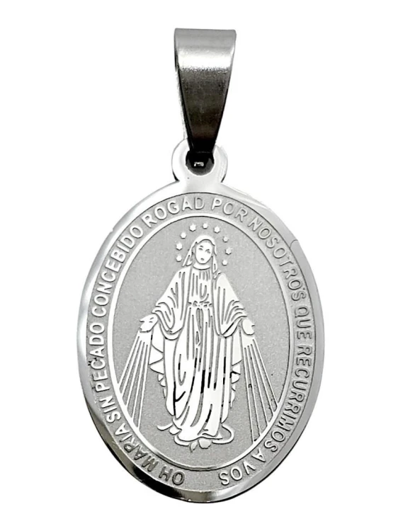 Medalik Matka Boża Niepokalana Stainless