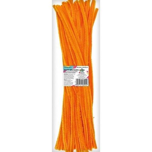 Druciki dekoracyjne 0,6x30cm pomarańcz jasne 50szt
