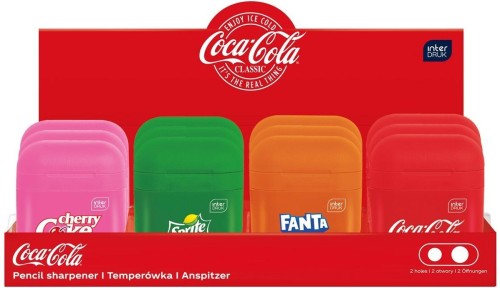 Temperówka podwójna z pojemnikiem CocaCola (12szt)