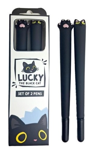 Cienkopisy Lucky the Black Cat 2szt, Puckator
