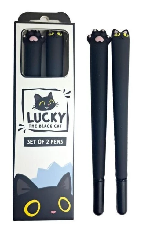 Cienkopisy Lucky the Black Cat 2szt, Puckator