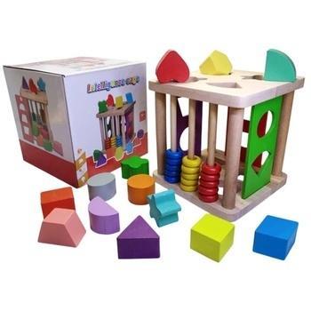 Kostka sensoryczna sorter drewniany, Maksik
