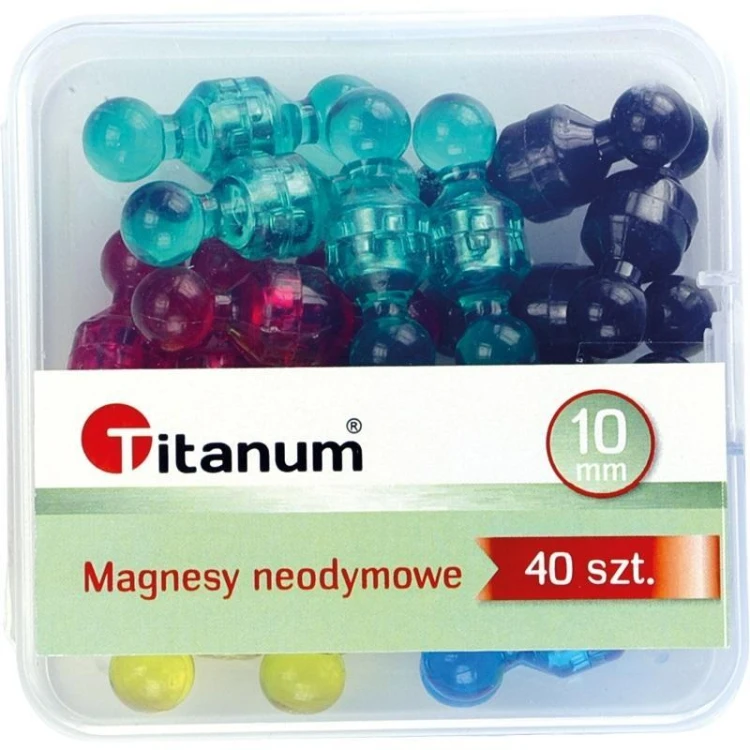 Magnesy neodymowe pionki 40szt, Titanum