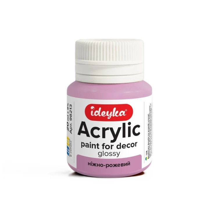 Farba akrylowa jasnoróżowa 20ml, Ideyka