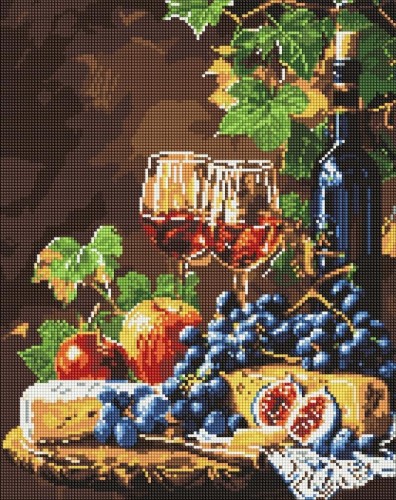 Diamentowa mozaika - Ulubione wino 40x50cm, Ideyka