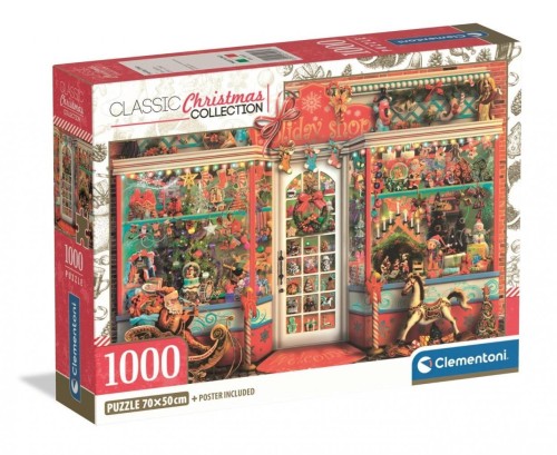 Puzzle 1000 Compact Holiday Shop, Clementoni