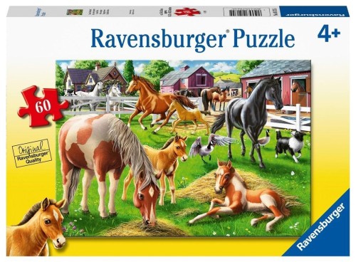 Puzzle 60 Szczęśliwe konie, Ravensburger