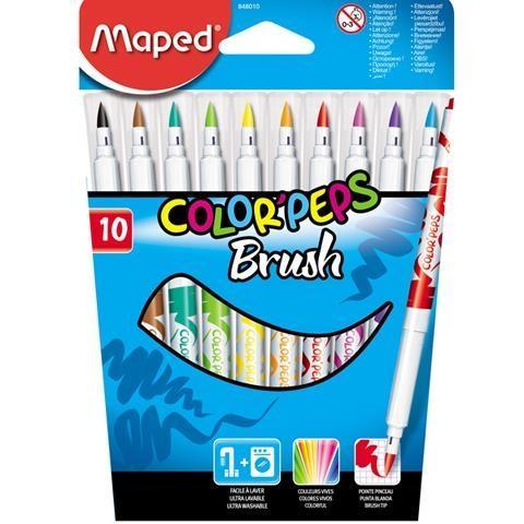 Flamastry Colorpeps Brush 10 kolorów, Maped