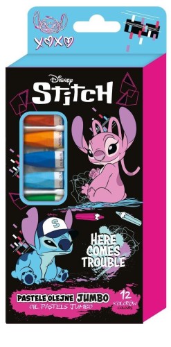 Pastele olejne Jumbo Stitch Black 12 kolorów