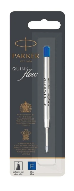 Wkład do długopisów Quinkflow niebieski F, Parker