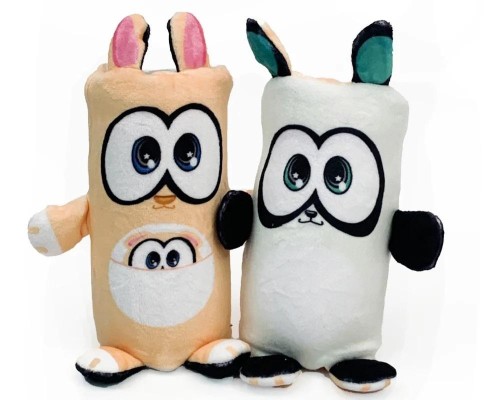 Dublusie dwustronne maskotki Kangur Panda, EPEE