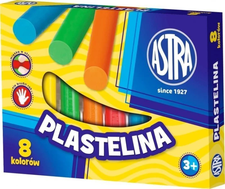 Plastelina 8 kolorów ASTRA, ASTRA papiernicze