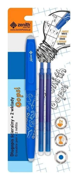 Długopis wymazywalny 0,6mm Classic + wkłady ASTRA