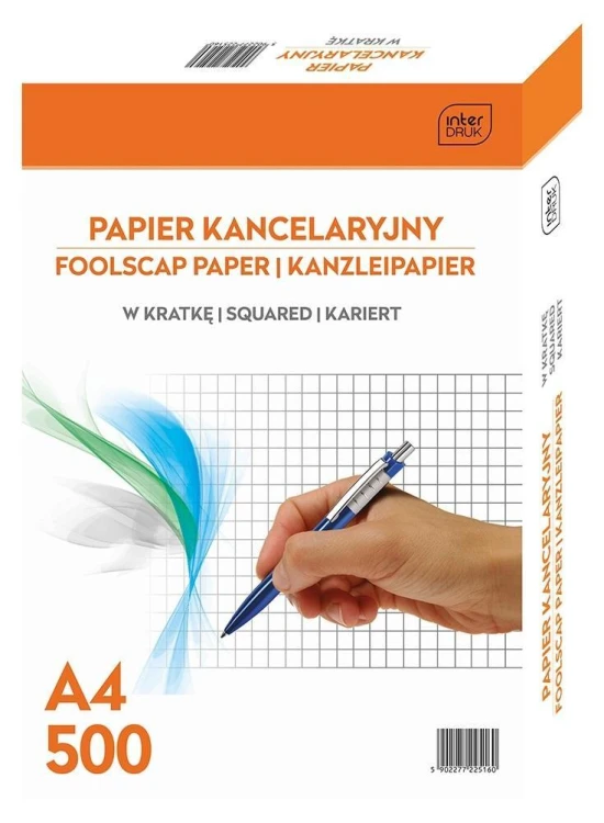 Papier kancelaryjny A4/500K kratka, INTERDRUK