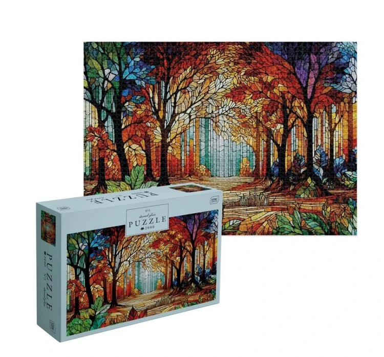 Puzzle 2000 Stained Glass 1, INTERDRUK